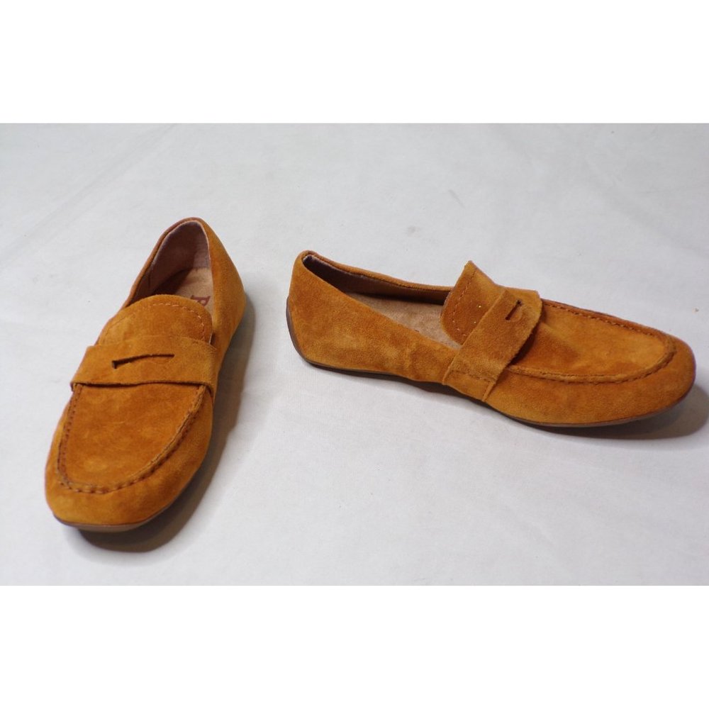 🆕 BORN Melinda Loafer Shoe Suede Cushioned Tan Orange 6 - Picture 5 of 11